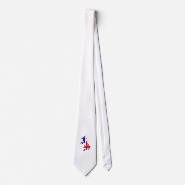 Great Britain Map Flag Tie (Front)