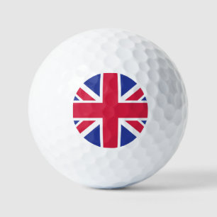 Great Britain Red White And Blue Union Jack Flag Golf Balls