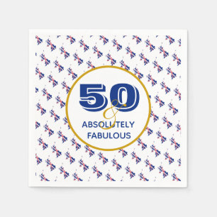 GREAT BRITAIN UK 50 Fabulous Birthday Paper Napkin