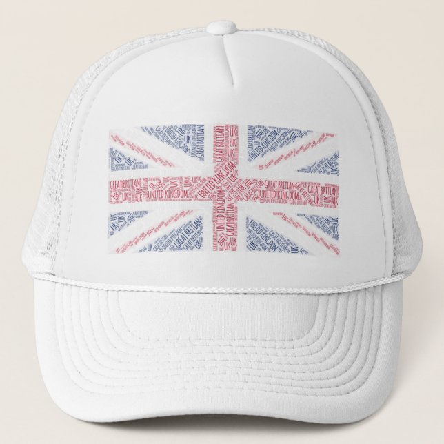 Great Britain United Kingdom UK union flag Trucker Hat (Front)