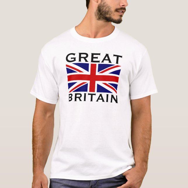 Great Britain World Flag England Union Jack T-Shirt (Front)