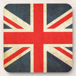 Great Britian Flag in Grunge Coaster