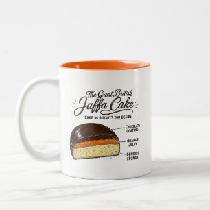 Great British Jaffa Cake - Cake or Biscuit? Two-Tone Coffee Mug