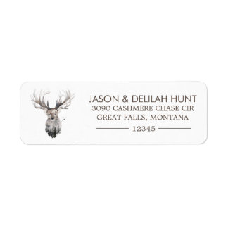 Great Buck Rustic Forest Return Address