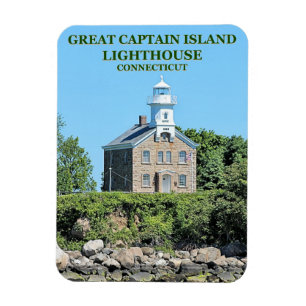 Great Captain Island Lighthouse, CT Photo Magnet