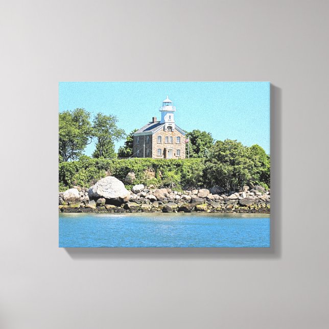 Great Captain Island Lighthouse CT Wrapped Canvas (Front)
