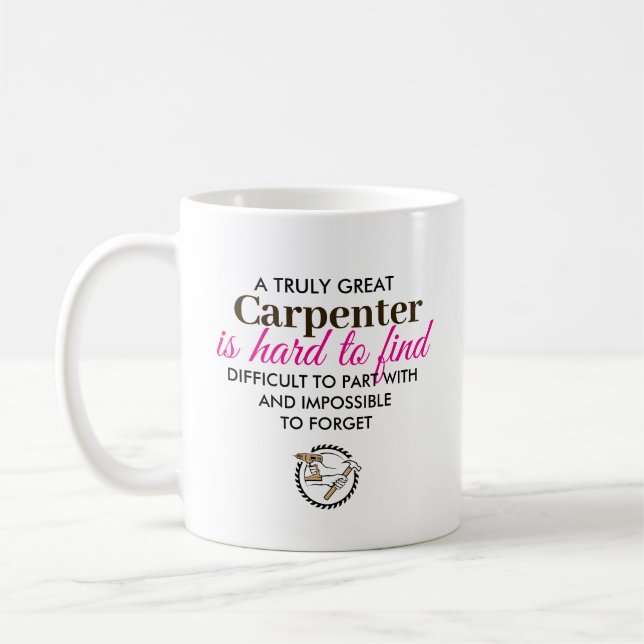 Great Carpenter Personalised Name Gift Coffee Mug (Left)
