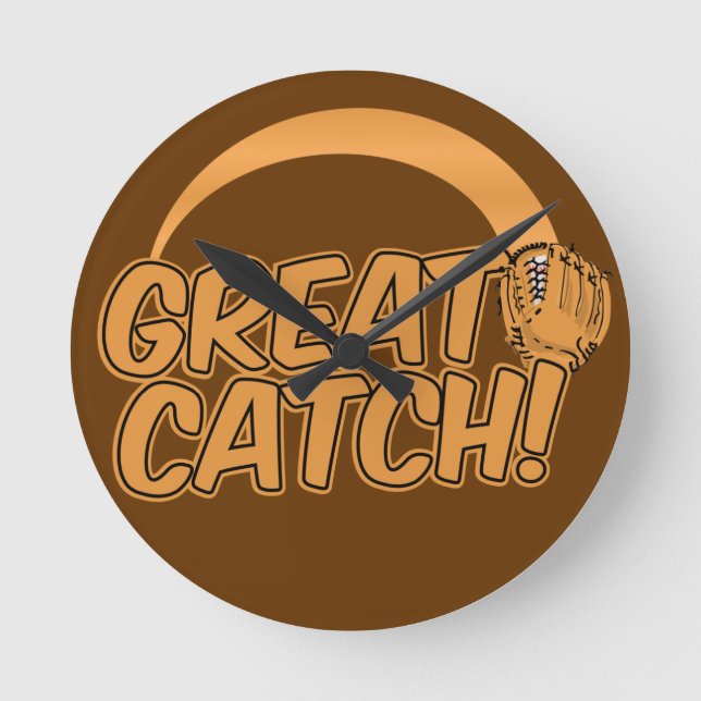 GREAT CATCH! custom wall clock (Front)