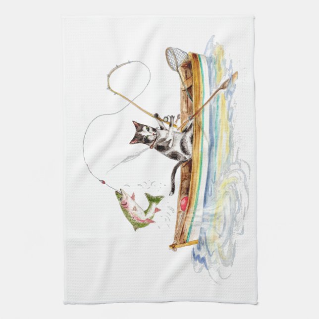Great Catch! Tea Towel (Vertical)