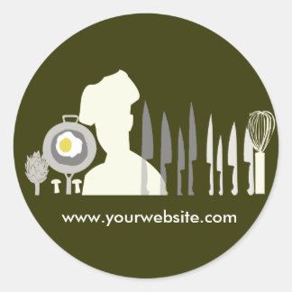 Great Chef Cooking Set Classic Round Sticker