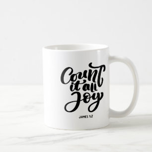 Great Christian count It All Joy Coffee Mug