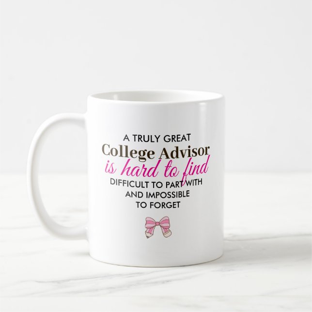 Great College Advisor Personalised Name Gift Coffee Mug (Left)