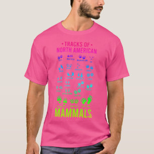 Great Colourful Wildlife Tracks Of North American T-Shirt