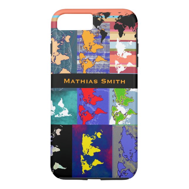 great colourful world maps Case-Mate iPhone case (Back)