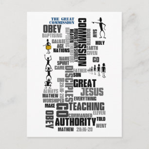 Great Commission Mathew 28 (v1) Postcard