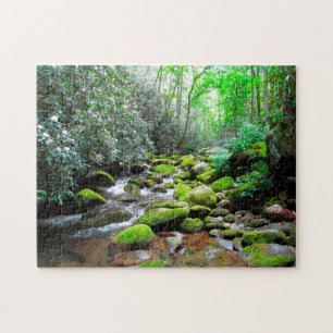 Great Creek  Smoky Mountains. Jigsaw Puzzle
