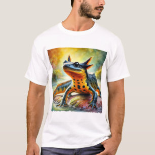 Great Crested Newt 020924AREF132 - Watercolor T-Shirt