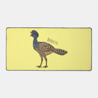 Great curassow bird cartoon illustration