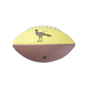 Great curassow bird cartoon illustration football