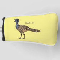 Great curassow bird cartoon illustration