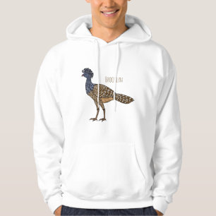 Great curassow bird cartoon illustration  hoodie