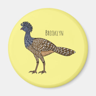 Great curassow bird cartoon illustration magnet