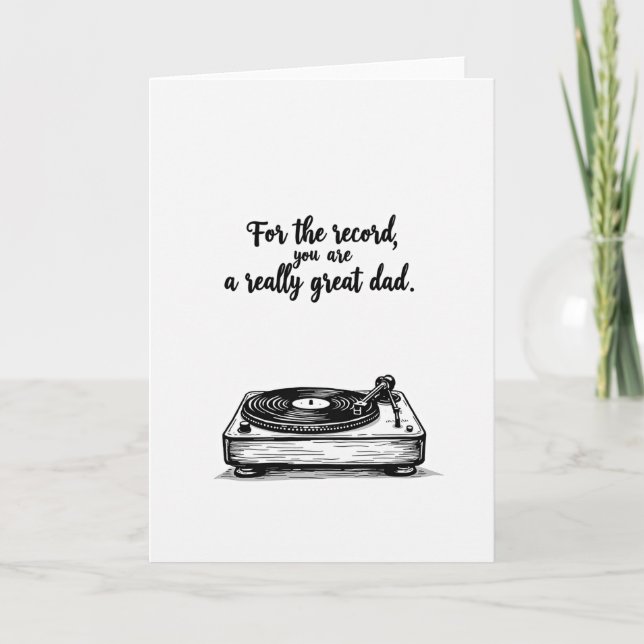 Great Dad Turntable Day Card (Front)