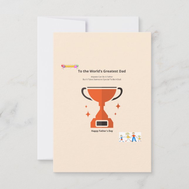 Great Daddy Thank You Card (Front)