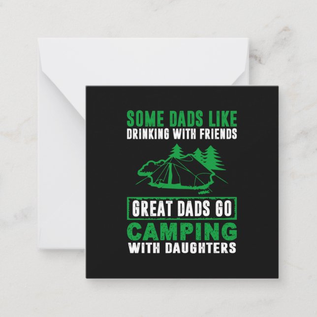 Great Dads Camping With Daughters Card (Front)