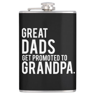 Great Dads Get Promoted to Grandpa Hip Flask