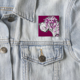 Great Dane 15 Cm Square Badge