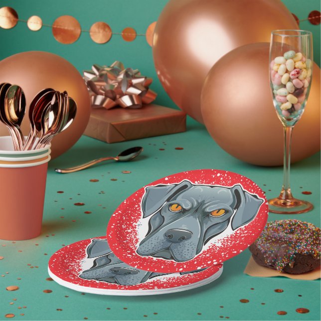 Great Dane Abstract Paper Plate (Multi)