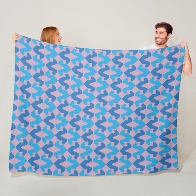 Great Dane abstract pattern Fleece Blanket (In Situ)