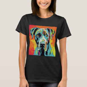 Great Dane Abstract Pop Art Colourful T-Shirt
