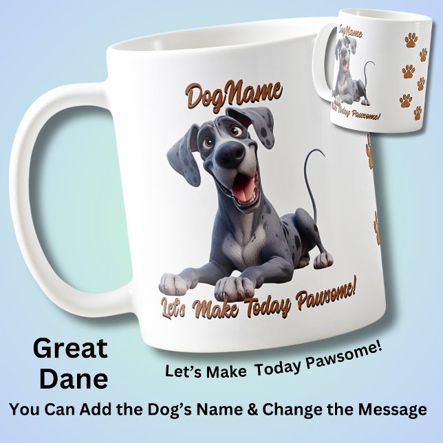 Great Dane - Add Dog's Name, Change Text Coffee Mug (Creator Uploaded)
