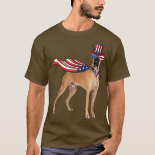 Great Dane American Flag Bandanna Patriotic 4th Of T-Shirt