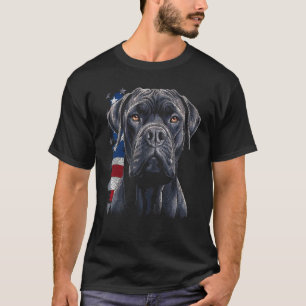 Great Dane American Flag Graphic For Dog Lovers T-Shirt