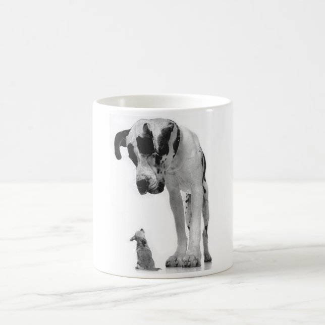 great-dane-and-chihuahua1 coffee mug (Center)