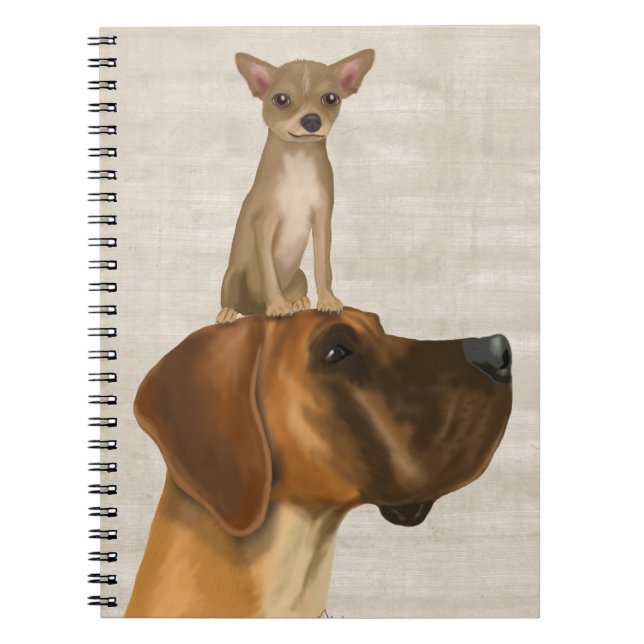 Great Dane and Chihuahua 2 Spiral Notebook (Front)