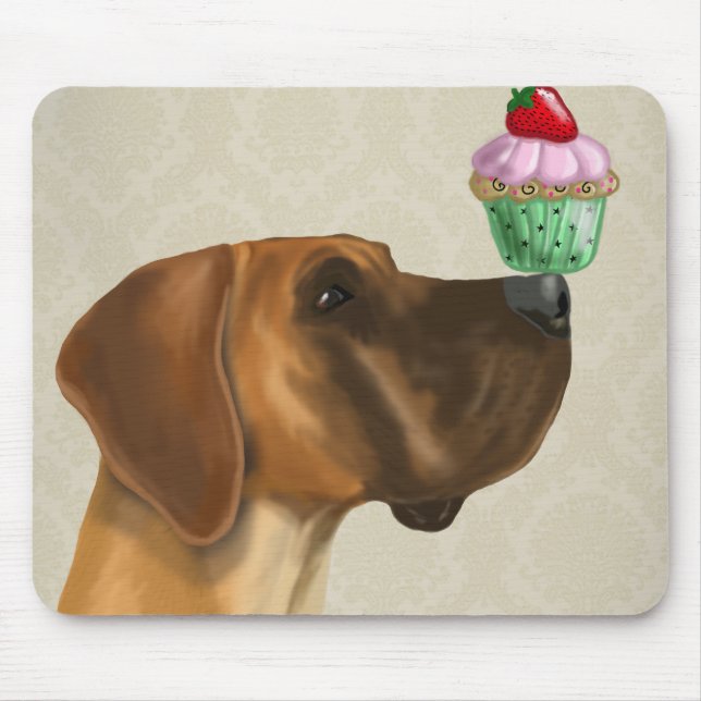 Great Dane and Cupcake Mouse Pad (Front)