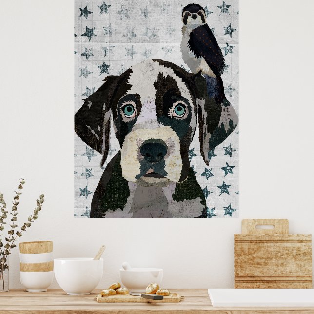GREAT DANE AND FALCON POSTER (Kitchen)