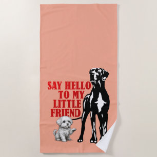 Great Dane and friend Beach Towel