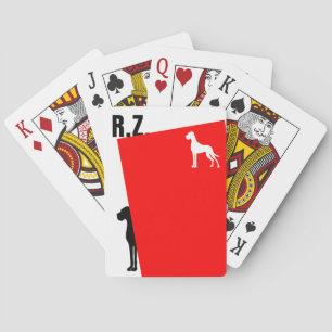 Great Dane and your initials Playing Cards