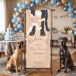 Great Dane Baby Shower welcome Banner