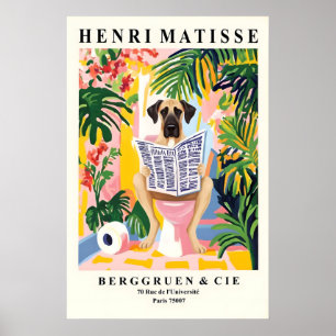 Great Dane Bathroom Print – Matisse Style Toilet