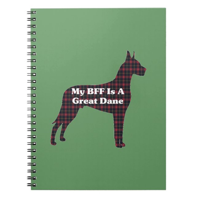 Great Dane BFF Spiral Notebook (Front)