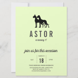 Great Dane Birthday Invitation