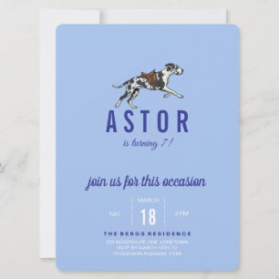 Great Dane Birthday Invitation with Photo