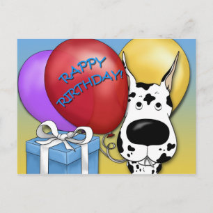 Great Dane Birthday Postcard