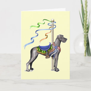 Great Dane Black Carousel UC - Customised Card